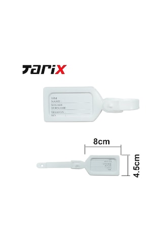 Tarix 2 Adet Mavi Valiz Kemeri + 1 Adet Beyaz Valiz Etiketi Mavi