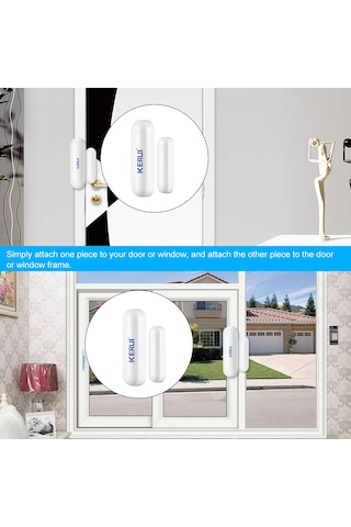 Symbee Keruı Kr-d026 433mhz Kablosuz Pencere/kapı Alarm Sensörü, Giriş Uyarısı, 100m Kablosuz Mesafe, 12v 23a Pil Dahil
