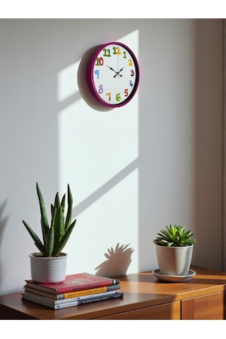 36 Cm Pembe Çocuk Odası Duvar Saati Diğer 05145444