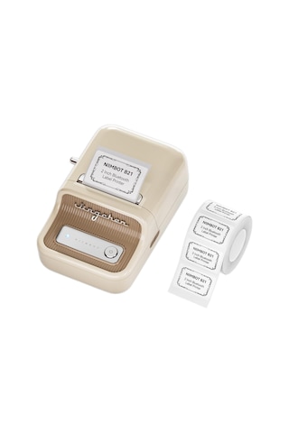 Niimbot B21S Bluetooth Taşınabilir Termal Etiket Yazıcı Krem