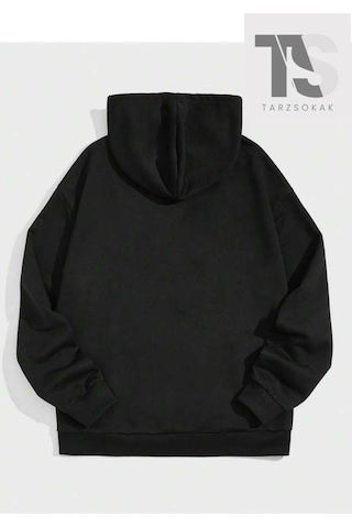 Tarzsokak Challange Sweatshirt Fermuarlı Hırka Siyah Siyah