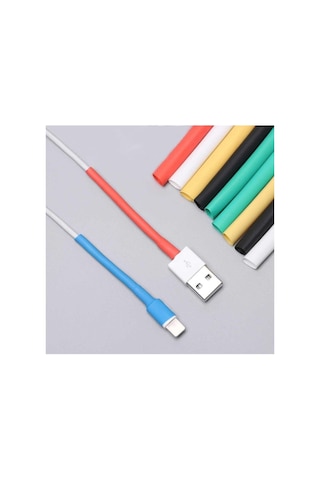 Apple Şarj Kablosu Koruyucu Makaron 12 Adet 6 Cm