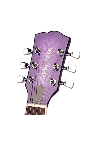 Valencia Gypsy Rose Gre2kcpp Elektro Gitar Seti Mor Strat Tipi - Simli Mor - Amfi Ve Aksesuar Dahil