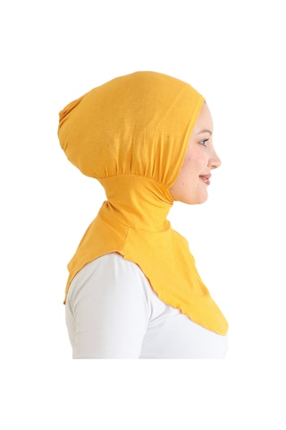 Modish Group Kadın Boyunluklu Hijab Tesettür Pratik Spor Bone - Sarı SArı