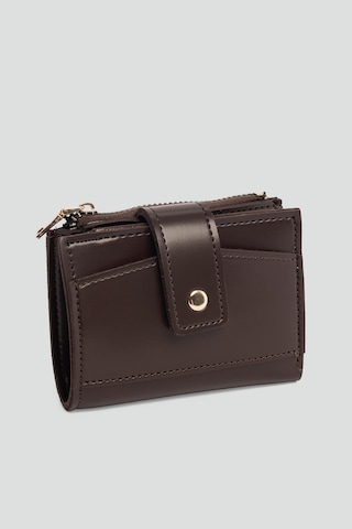 Shule Bags Payer Çıtçıtlı Kadın Cüzdan Kahve Kahve
