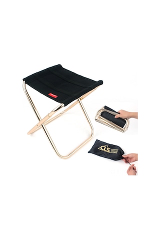 Skycity 7075 Alyuminyum Kuruşu: Taşınabilir Çıkışkan Sandalye, Camping-fishing-barbekü İçin Dayanıklı Katlanır Oturak Siyah Siyah