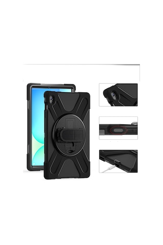 Samsung Galaxy Uyumlu Tab S10 Fe+ Plus 13.1inç Defender Askılı Zırhlı Tank Case Kapaklı Kılıf