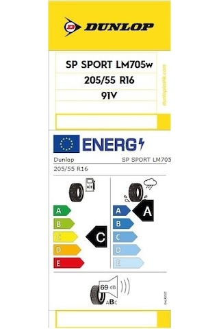 Dunlop 205/55 R16 91V SP Sport LM705 Yaz Lastiği 2025