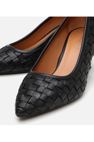 Hotiç Kadın Deri Siyah Örgü Detaylı Stiletto 01ayh304160a100 Siyah