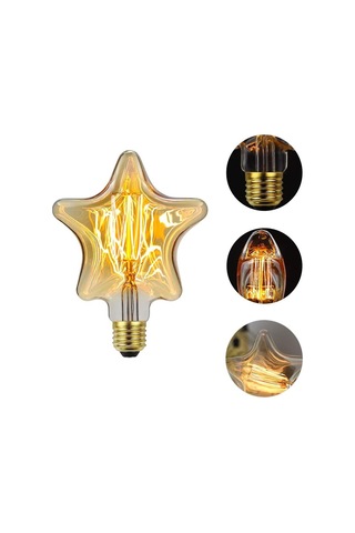 Yıldız Şekilli Ampul Vintage Antik Retro Sanat Dekoratif Ampul Düğün Yatak Odası Ev Dekorasyonu İçin Diğer
