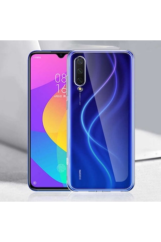 Noktaks - Xiaomi Mi 9 Lite Uyumlu - Kılıf Şeffaf Soft Slim Fitt Süper Silikon Kapak - Şeffaf
