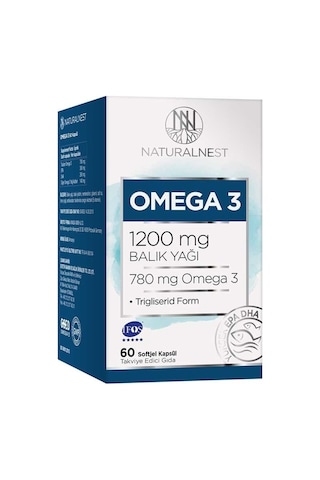 Naturalnest Omega 3 -1200Mg 60 Softgel Kapsül