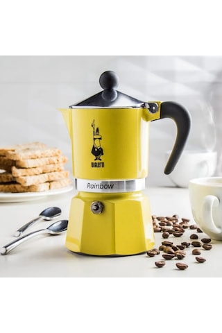 Bialetti Rainbow Sarı Mokapot 3 Cup