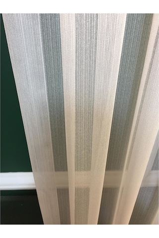 Evdepo Home Ince Çizgili Düz Tül Perde