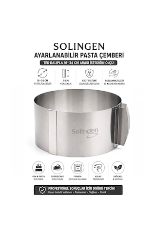 Ayarlanabilir Metal Kek Kalıp 16-34cm 5250 Diyarı Fırsat