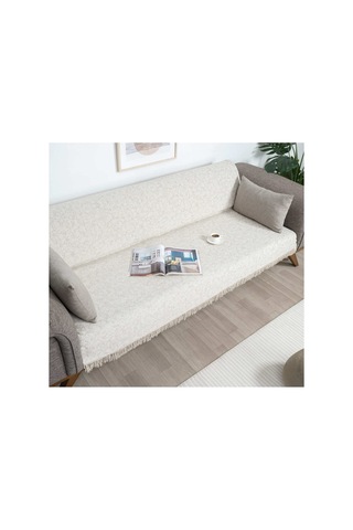Çok Amaçlı Pamuklu Örtü- Kanepe-koltuk Şalı-koltuk Örtüsü 170x220-776 Açık Kahve 3