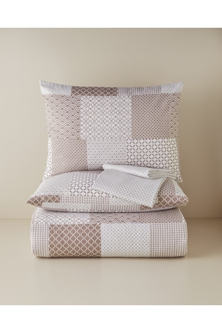 English Home Chain Patch Kolay Ütülenir Çift Kişilik Nevresim Takımı 200x220 Cm Turuncu