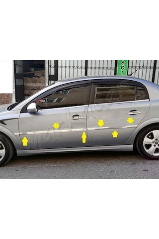 Opel Vectra C Krom Yan Kapı Çıtası 2002-2009 4 Parça Paslanmaz Çe