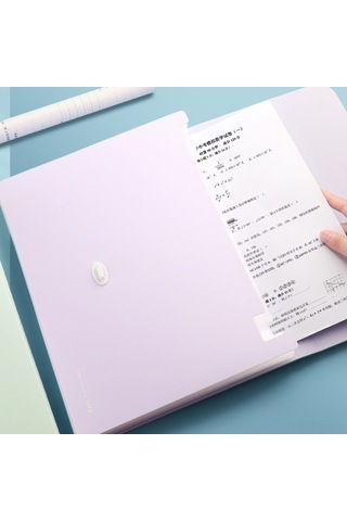 Yifomall A4 13 Katlı Suya Dayanıklı Belge Dosyası, 12 Adet Etiketli Döküman-ödev Saklama Çantası Açık Pembe