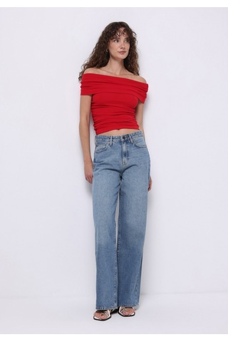 Colins Slim Fit Kayık Yaka Düz Kadın Kirmizi Kolsuz Tişört Cl1074596 Q1.v1 Red Kırmızı