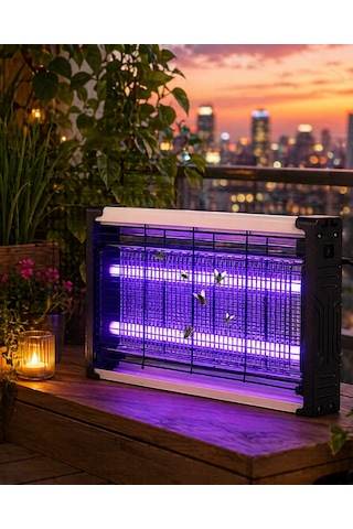 Ev Balkon Mutfak İçin Elektrikli Sinek Savar Uv Işıklı Sessiz Lamba
