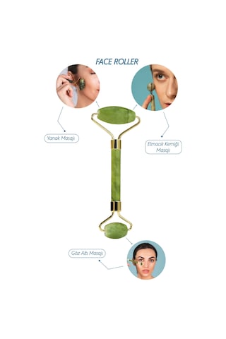 Seay Yeşim Taşı Face Roller + Gua Sha Yüz Masaj Aleti