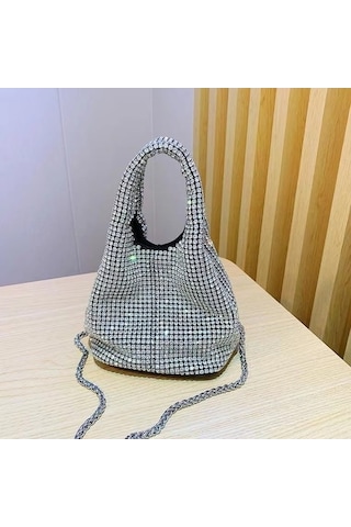 Mengtuo Bayan Moda Zinciri Mizaç Hanımefendi Taşınabilir Akşam Ziyafet Paketi Beyaz Elmas Fener Zinciri Yedek Elmas Beyaz Elmas Fener Zinciri Yedek Matkap Lo Beyaz