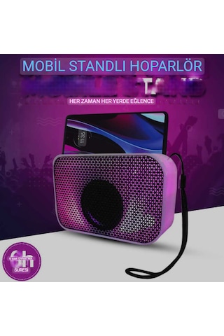 Qasul Yeni Nesil Mobil Standlı Bluetooth Hoparlör Her Zaman Her