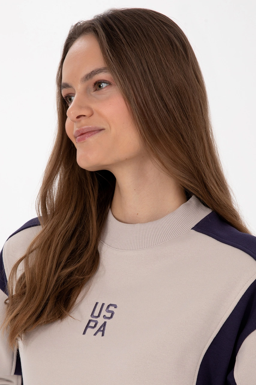 U.S. Polo Assn. Kadın Mürdüm Bisiklet Yaka Sweatshirt 50314951-VR074