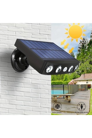 Xuweiwei 2 Adet Güneş Sensörlü Dış Aydınlatma Bahçe Balkon Patio İçin Enerji Tasarruflu Lityum Pilli Uzun Ömürlü Sel Işıkları