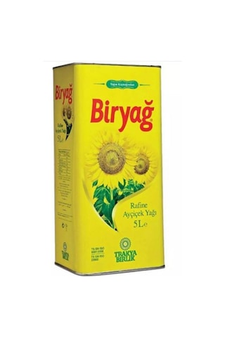 Trakyabirlik Biryağ Rafine Ayçiçek Yağı 5 L
