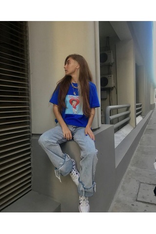 Kalic Studio Betty Boop - T-shirt Beyaz Mavi