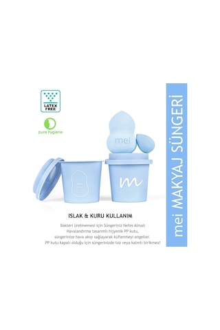 Makyaj Süngeri Fondöten Emmeyen Sponge Coffee Cup Hijyenik Blue1 Pro 1 Mini
