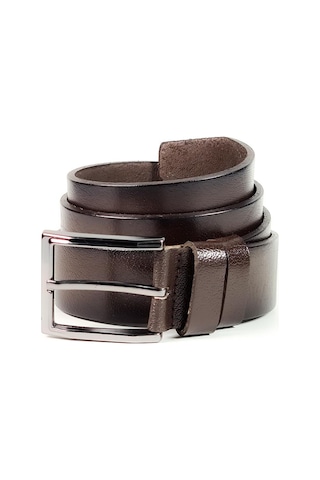 Mergenshoes Kahve Hakiki Deri Erkek Kumaş Pantolon Kemeri K01 001