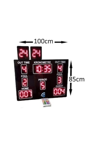 Basketbol Skorbord Sistemi (Kasa Ölçüsü: 110X85 Cm)