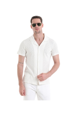 Hatemoğlu Beyaz Regular Fit Düz 100% Pamuklu Polo Yaka Tişört 35362024c017 001 Beyaz