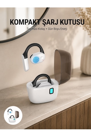 Bluetooth 5.0 Kulak İçi Kulaklık Güçlü Bas, Uzun Pil Ömrü, Şarj Kutulu Tasarım Yeni Nesil - Lisinya Standart