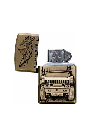 Als Tasarımlı Jeep Metal Çakmak . Gazlı Çakmak