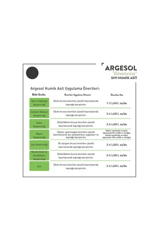 Sıvı Humik Asit 5 L Argesol Tarım
