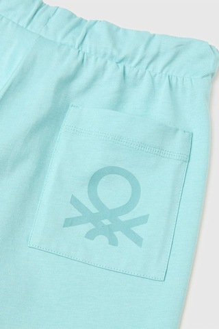 United Colors Of Benetton Erkek Çocuk Logo İşleme Detaylı Yan Cepli Bermuda Şort Su Yeşili 6-14 Yaş-2819 Yeşil
