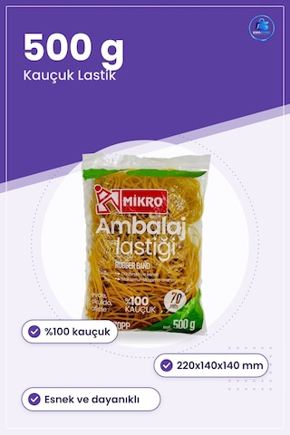 Paket Lastiği Kauçuk Para Lastik 500 G 220x140x140 Mm Ambalaj Ofi