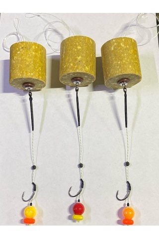 Sazan Rig Takımı Küspe Aparatlı Yüzen Boncuklu Küspe Dahil 3 Lü Paket