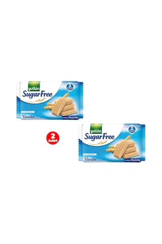 Gullon Vanilya Aromalı Krema Dolgulu Şekersiz Gofret - Sugar Free Wafer 180 Gr 2 Adet