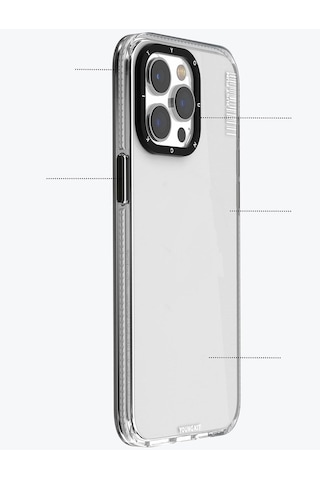 Apple Uyumlu iPhone 15 Pro Kılıf Pürüzsüz Düz Arka Yüzey Youngkit Crystal Color Serisi Kapak
