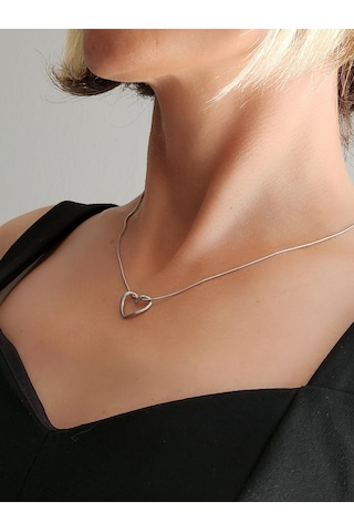 Kalpli Düğüm Loop Silver Gümüş Renkli Kolye