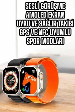 Mey İthalat Akıllı Saat Uyku Ve Spor Takibi Yeni Nesil Bluetooth Bağlantılı Amoled Ekran