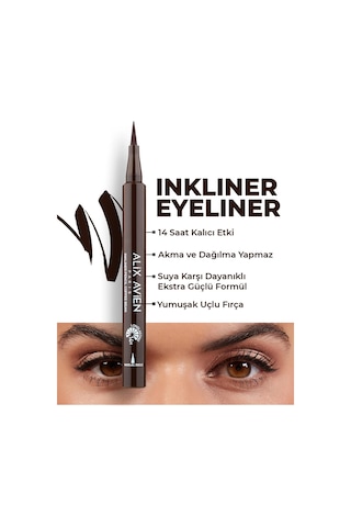 Alix Avien Uzun Süre Kalıcı Suya Dayanıklı Ve Yumuşak Uçlu Kahverengi Göz Kalemi Inkliner Eyeliner Coffe Bean