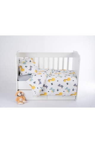 Patalena Home Pamuk 7 Parça Bebek Nevresim Takımı 100 x 150 Cm Dinozor