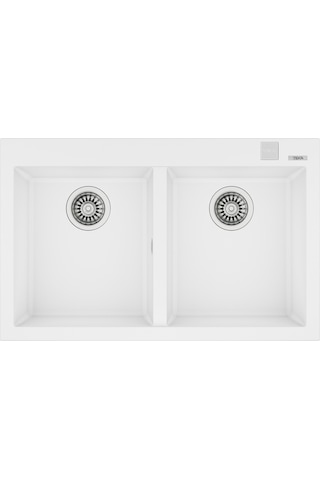 Teka Forsquare 790 Tg Çift Hazneli Tegranite + Eviye - Arctic White - 115260018