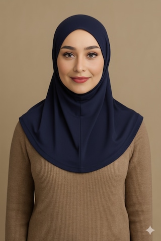 Sonbaharmoda Rahat Ve Şık İki Parça Viskon Likralı Tesettür Hijab Bone İçlik Günlük Kullanım Ve Namaz İçin Lacivert